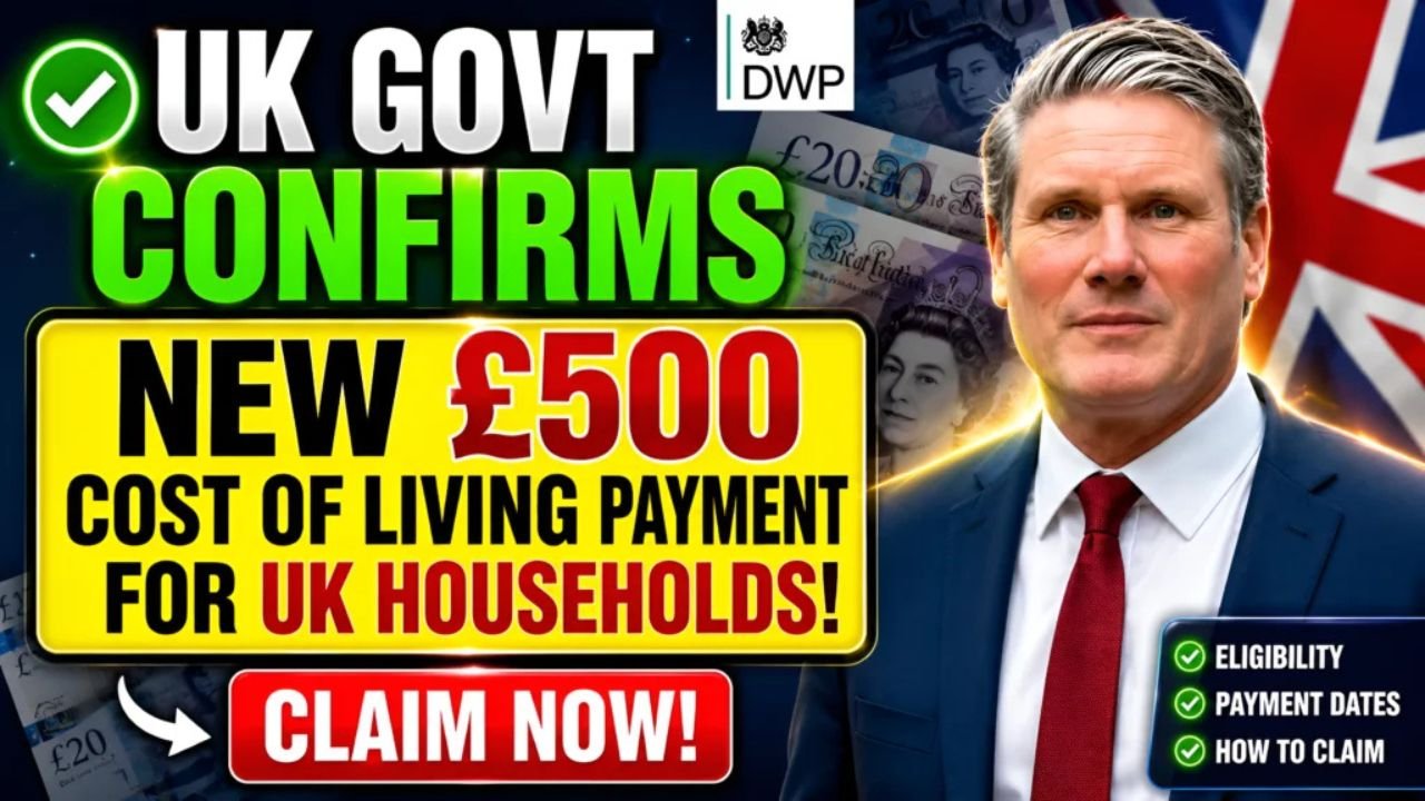 UK Govt Confirms New £500 Cost of Living Payment for UK Households – Claim Now